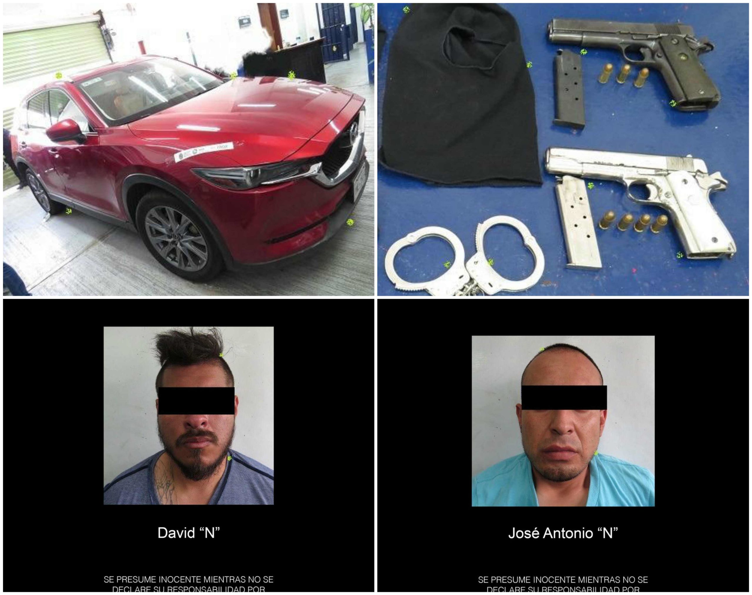 Captura SSP a 3 por portación ilegal de arma de fuego y asegura 4 vehículos
