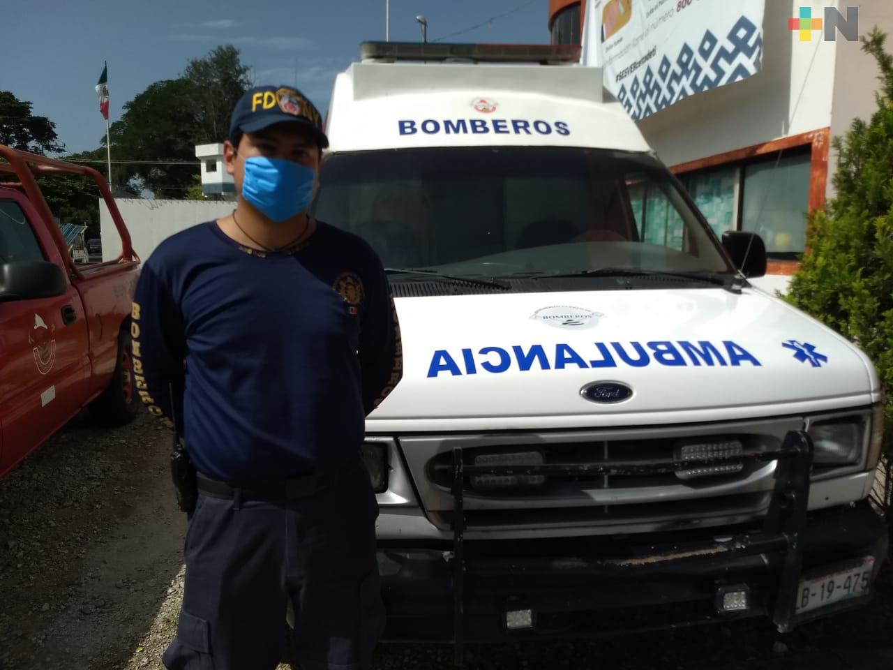 Bomberos de Coatepec piden donación de insumos para seguir atendiendo urgencias
