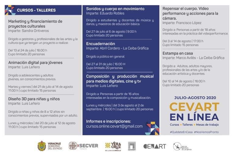 Presenta IVEC el programa de actividades en línea del CEVART