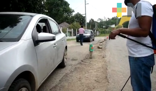 Instalan filtro sanitarios en el municipio de Chalma