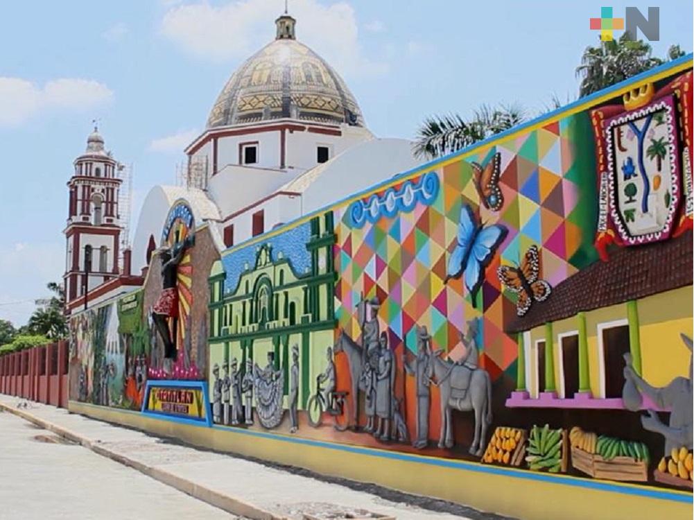 Concluido mural del Cristo Negro en Otatitlán