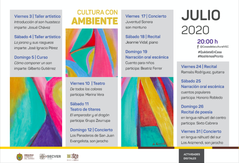 Disfruta un fin de semana artístico musical con el programa Cultura con Ambiente del IVEC