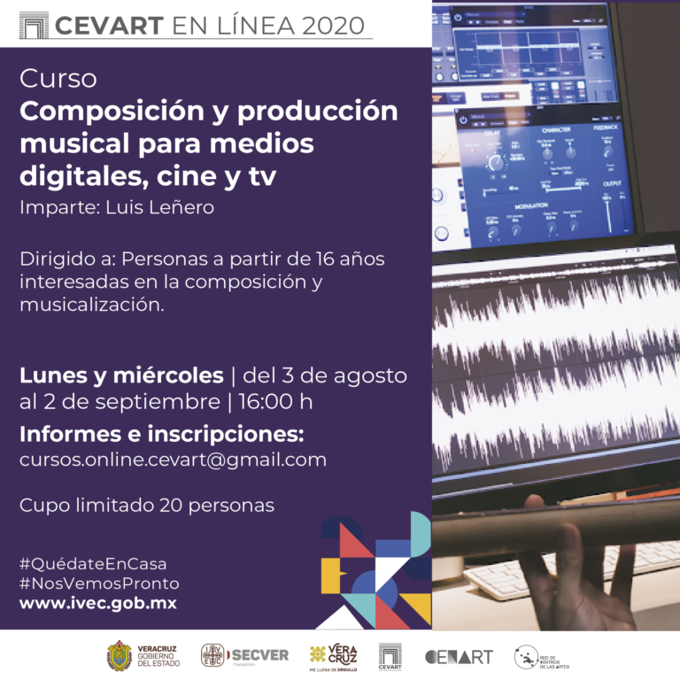 Promueve IVEC el curso virtual “Composición y producción musical para medios digitales, cine y TV”
