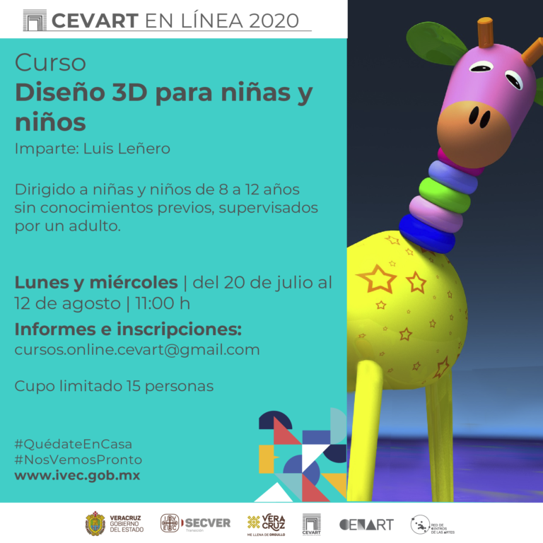Invita IVEC a los cursos en línea Diseño 3D y Animación Digital
