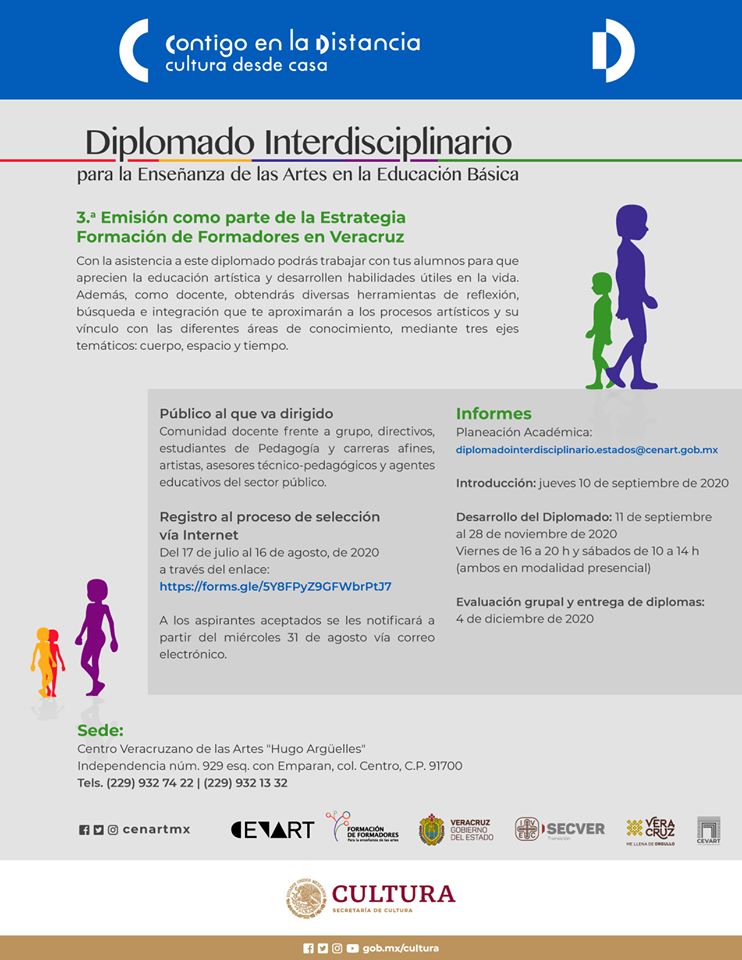 Convoca IVEC al Diplomado Interdisciplinario para la Enseñanza de las Artes en la Educación Básica