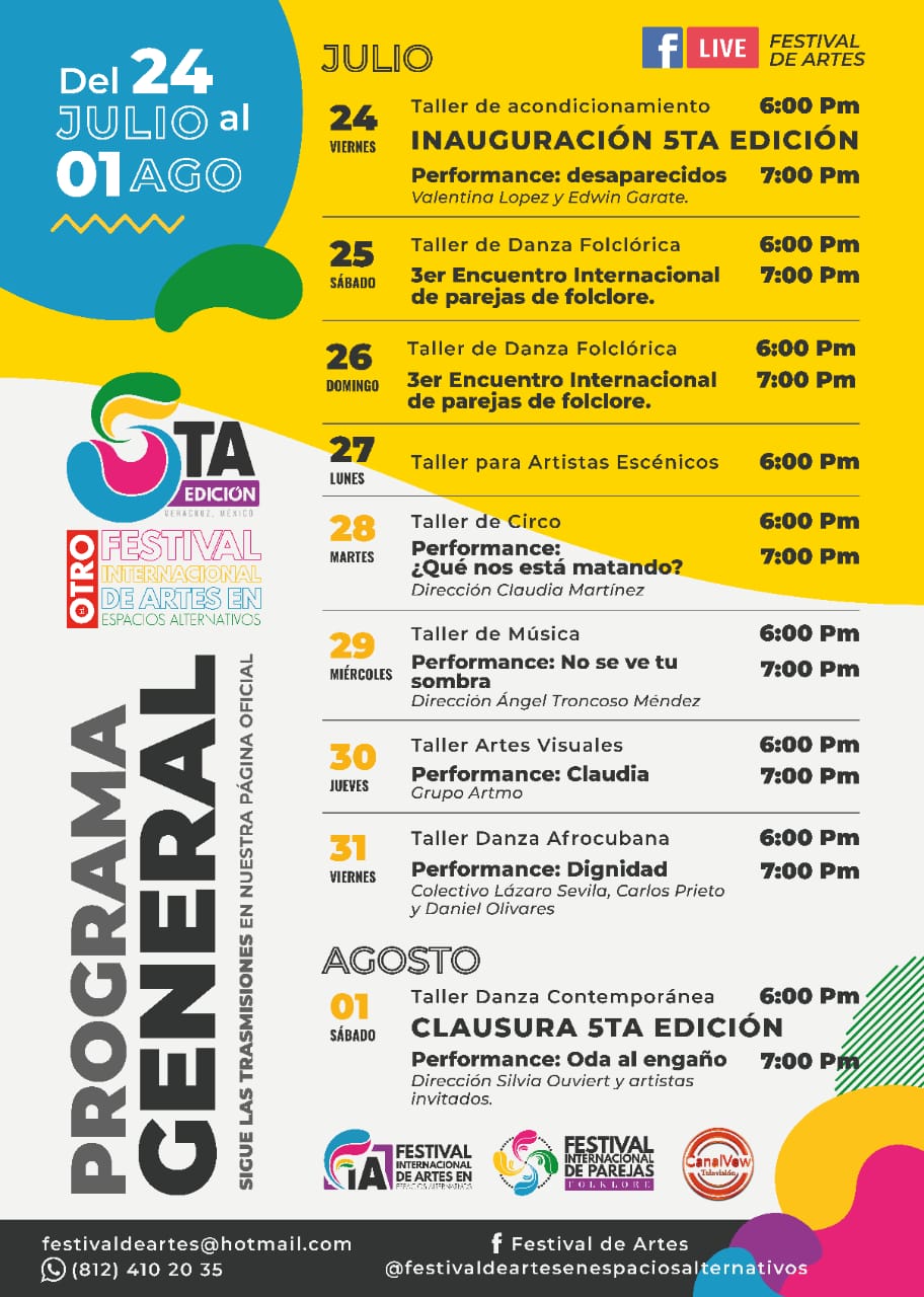 Anuncian Festival Internacional de Artes en espacios alternativos