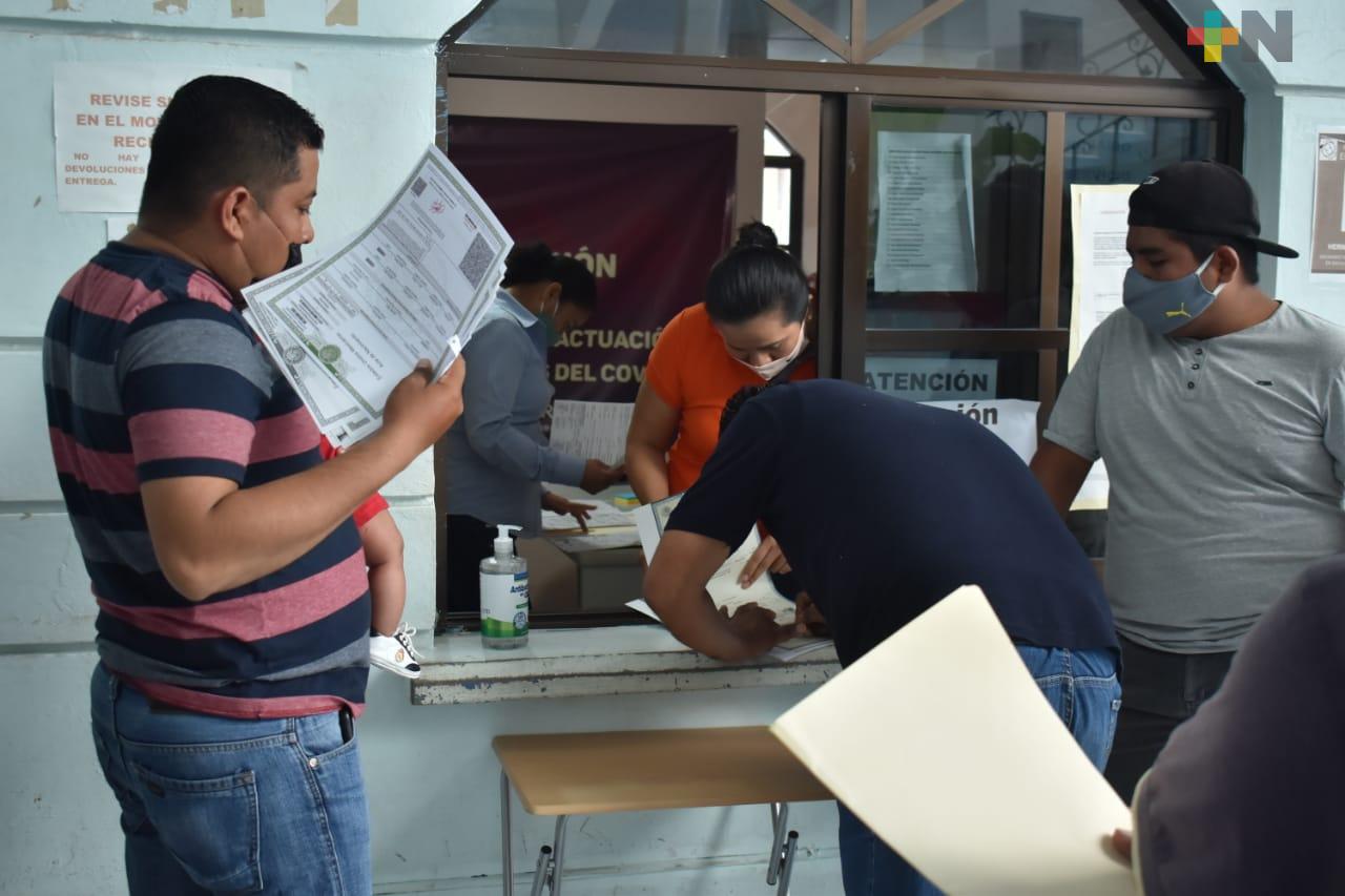 Registro Civil en Tantoyuca continúa ofreciendo trámites