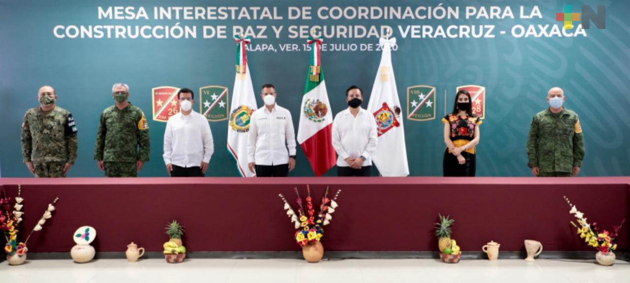 Presentan Veracruz y Oaxaca resultados de la Coordinación para la Construcción de la Paz y Seguridad