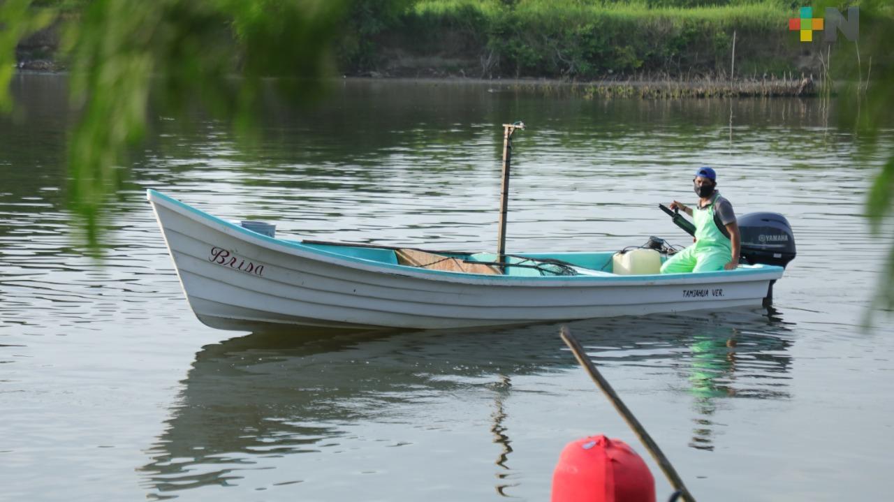 Con motores para lanchas, SADER y SEDARPA apoyan a pescadores de Tamalín