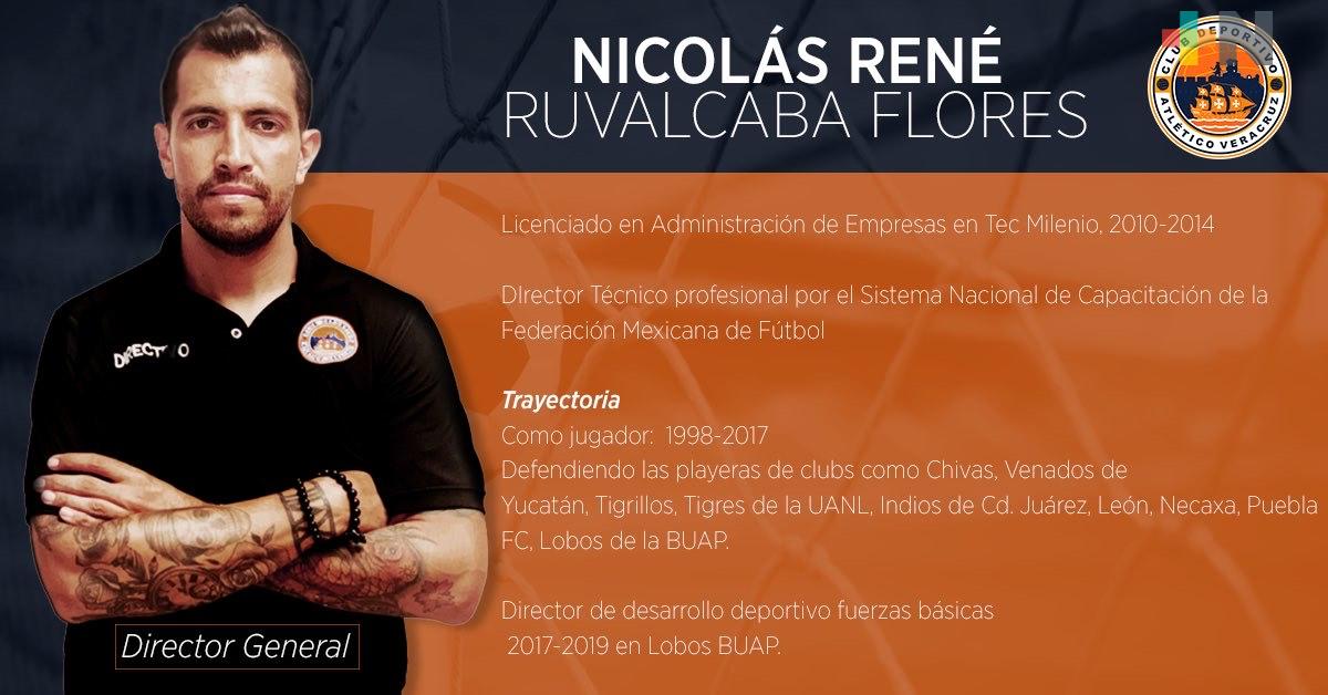 Nicolás Ruvalcaba, nuevo director general en Atlético Veracruz