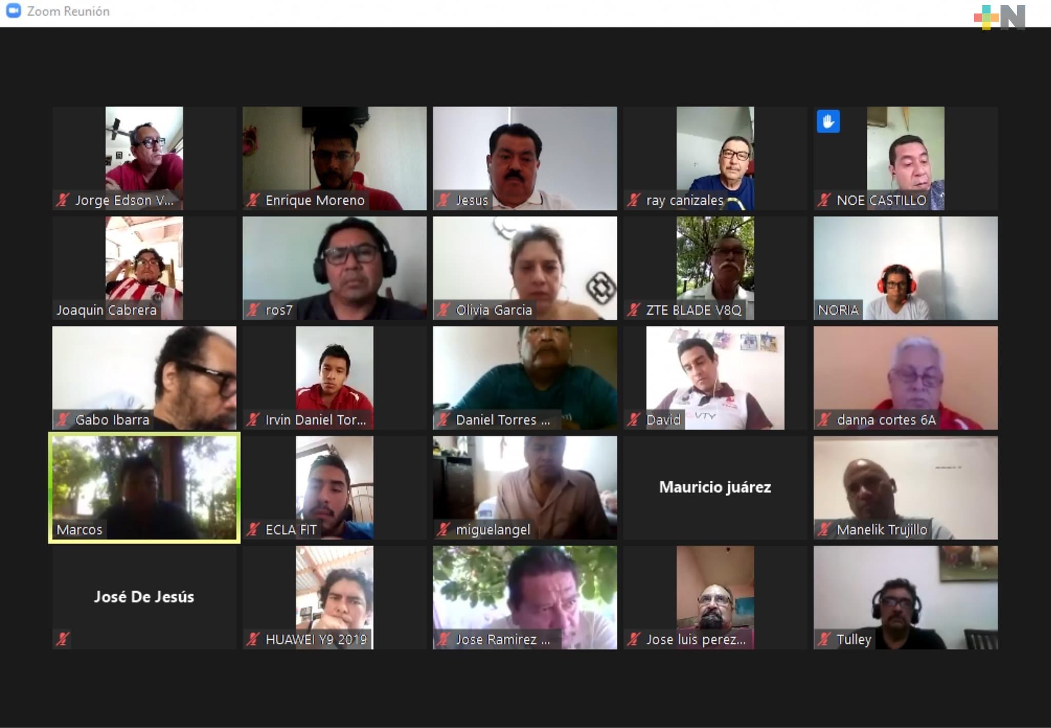 DIMUDE Coatza se reunió virtualmente con ligas de voleibol y basquetbol