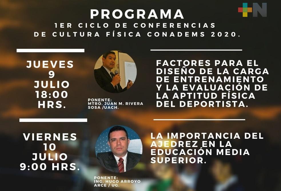 Estado de Veracruz muy participativo en Ciclo de Conferencias de Cultura Física CONADEMS