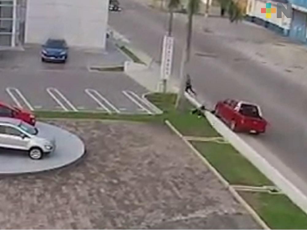 Decidieron hacer justicia por cuenta propia y atropellaron a ladrones en Coatzacoalcos