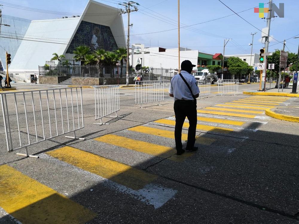 Por decreto estatal cierran principales calles del centro de Coatzacoalcos