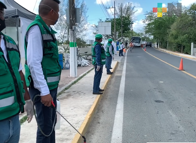 En municipio de Tamiahua incrementaron las medidas sanitarias para evitar contagios de COVID-19
