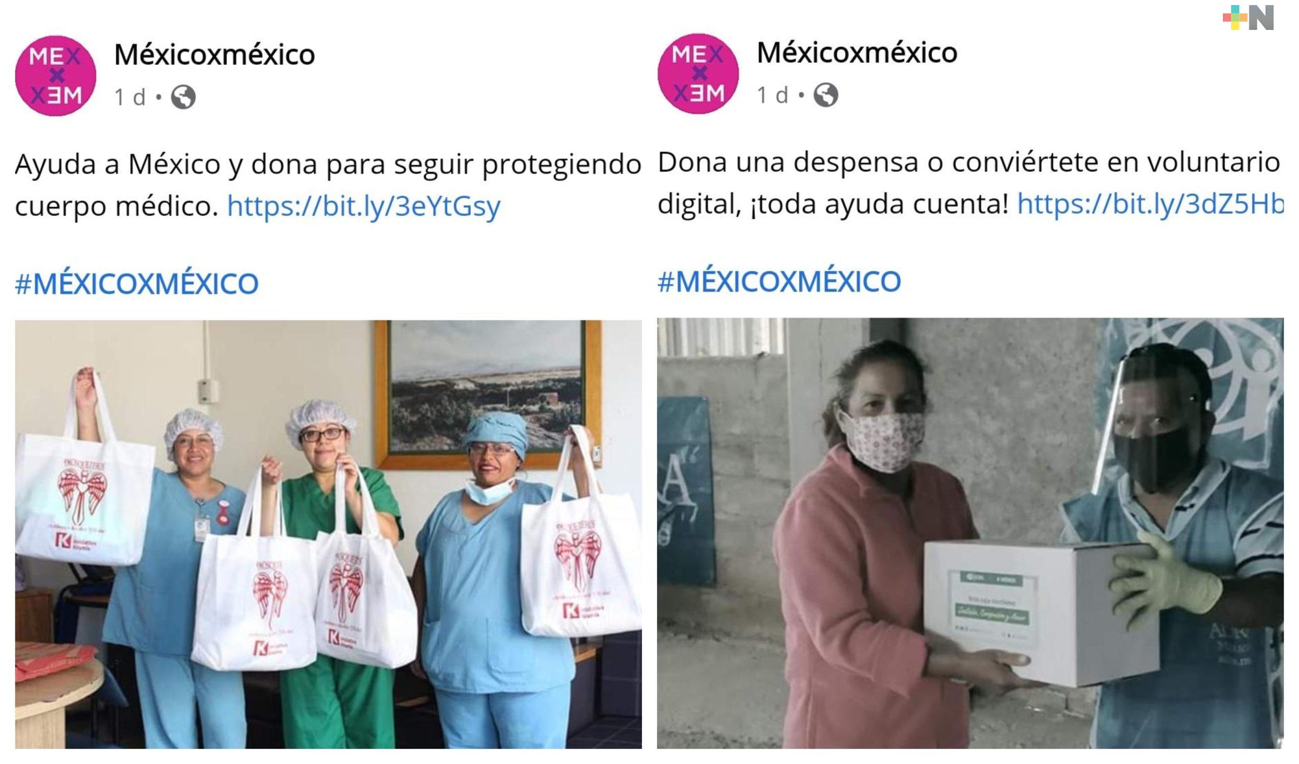 «México x México» suma voluntades para ayudar a afectados por pandemia