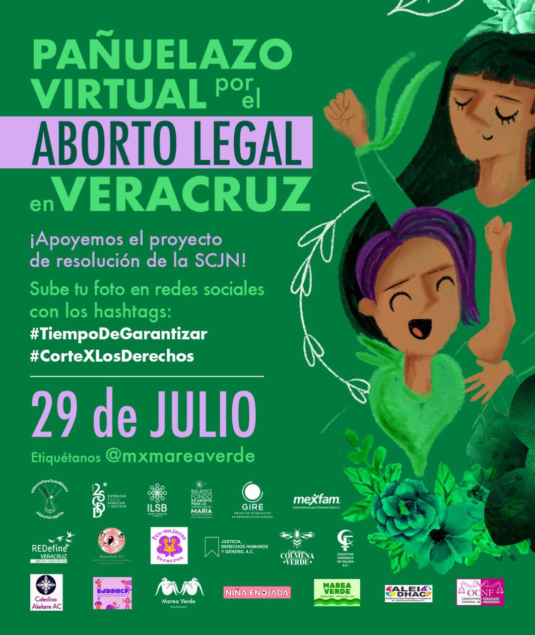 Organizaciones feministas  promueven la campaña “pañuelazo virtual” para este 29 de julio