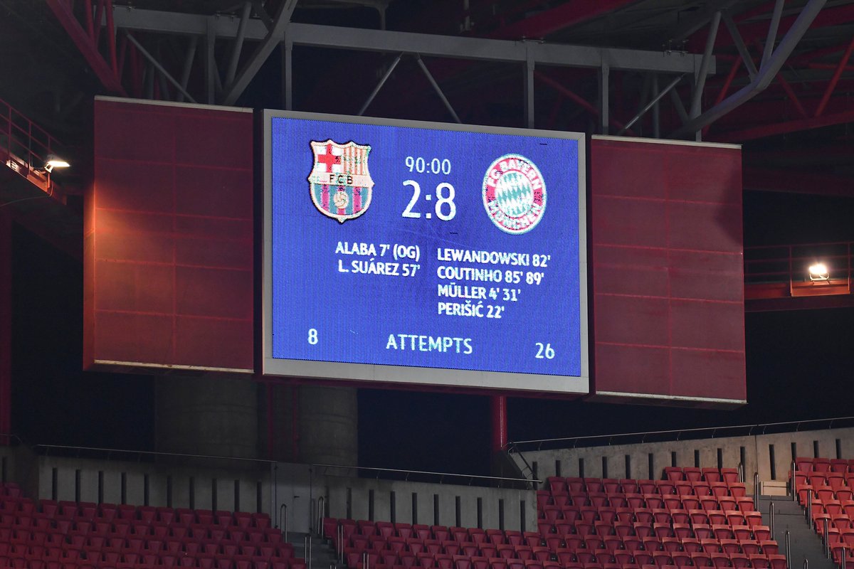 Bayern Munich humilló y eliminó al Barcelona: 8-2