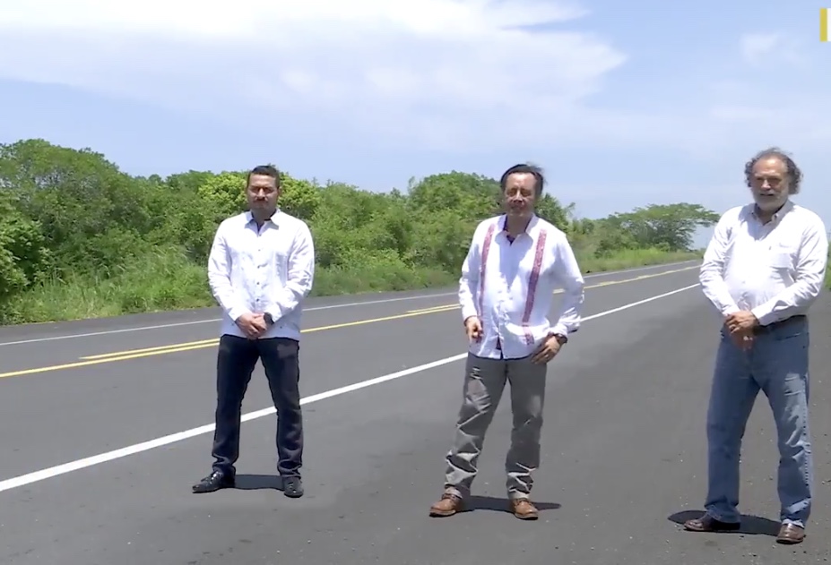 Supervisó el gobernador Cuitláhuac García rehabilitación de la carretera Paso del Toro-Alvarado