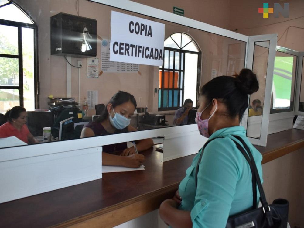 Aumentan servicios de Registró Civil en Tantoyuca; algunos se reanudan para atención al público