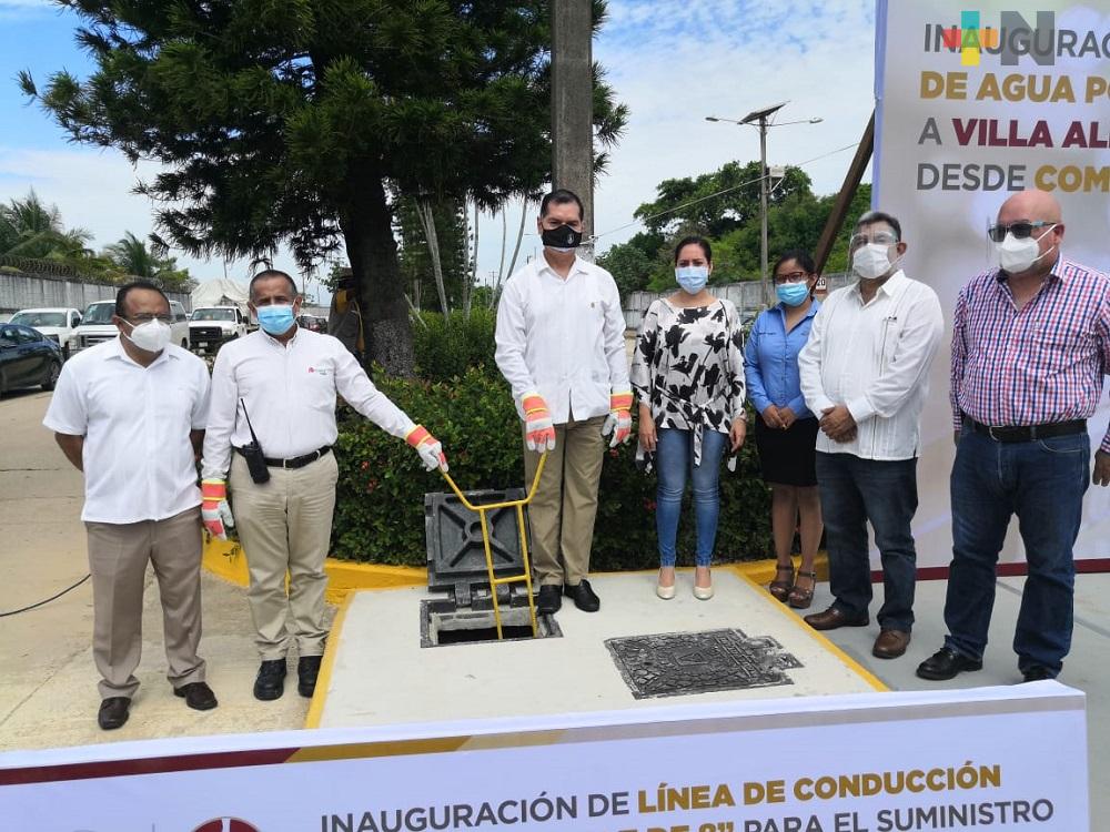Cerca de 20 mil usuarios contarán con agua de calidad en Villa Allende y Rabón Grande en Coatzacoalcos