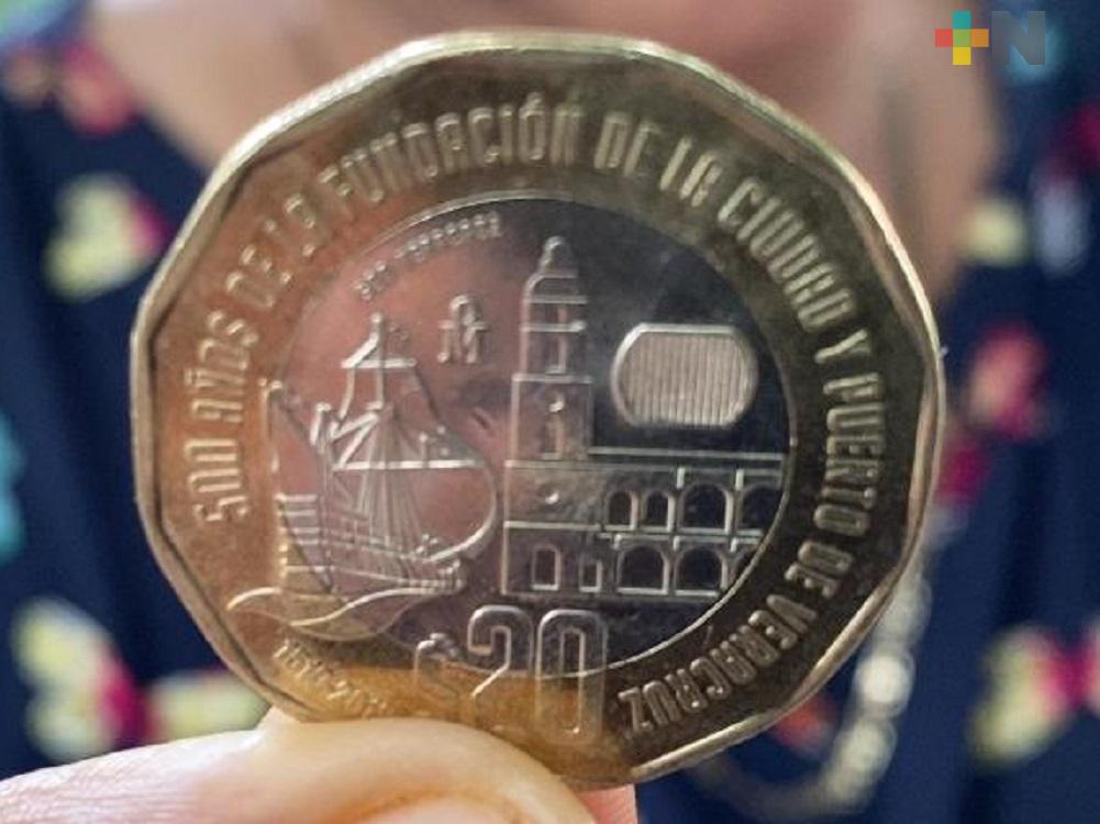 Moneda conmemorativa de la fundación de Veracruz ya circula en Coatzacoalcos