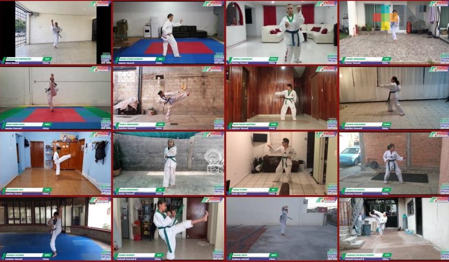 Veracruzanos destacan en Nacional de Poomsae Virtual Grados Menores