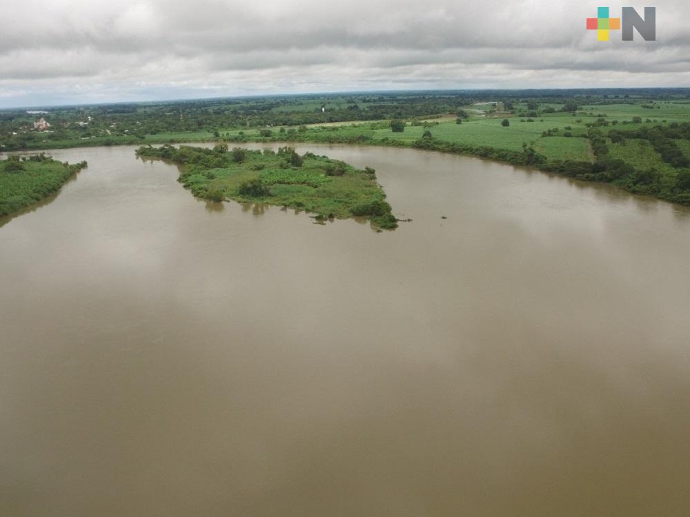PC vigilia río Papaloapan por crecimiento del nivel de sus aguas