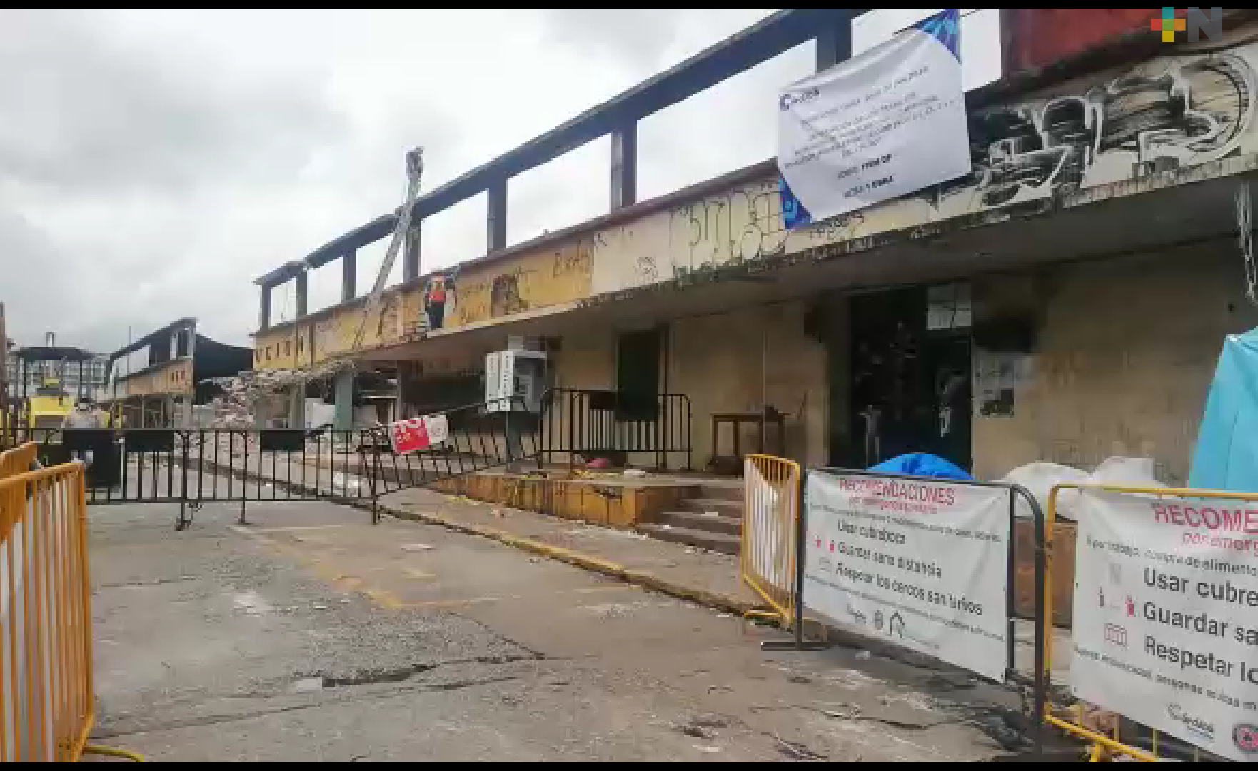 Inicia demolición en mercado Revolución, en Córdoba