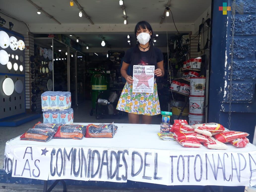 Colectaron víveres en apoyo a indígenas del Totonacapan