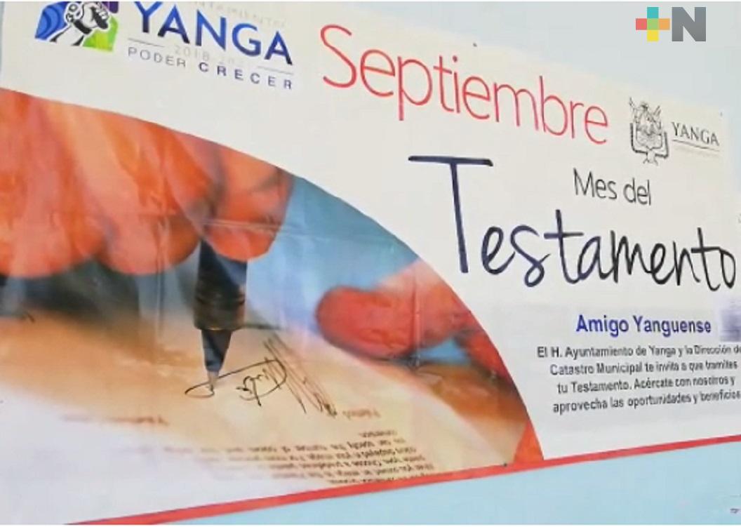 Ayuntamiento de Yanga pone en marcha campaña anual “Septiembre, mes del Testamento”