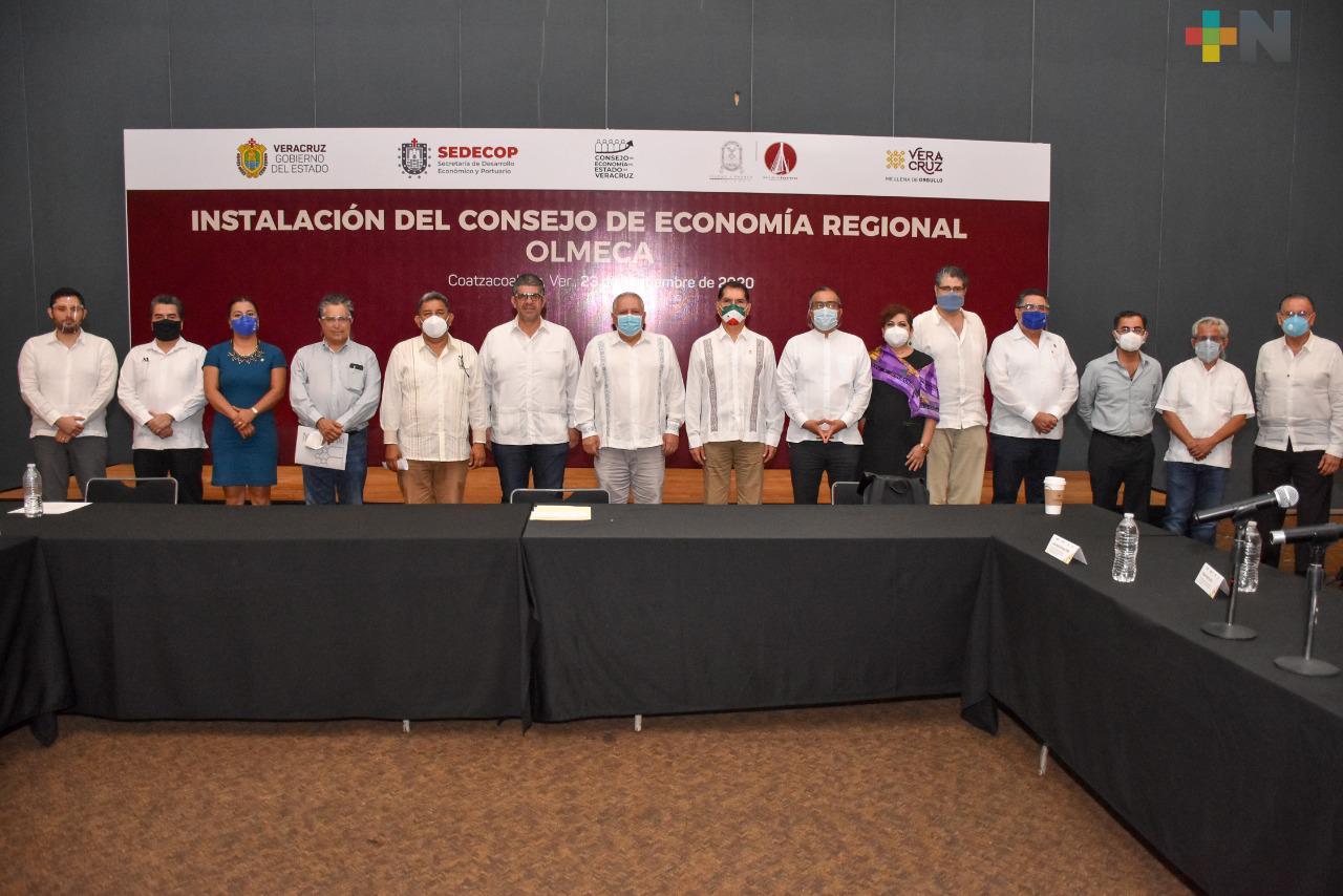 Conforman el Consejo de Economía Regional Olmeca