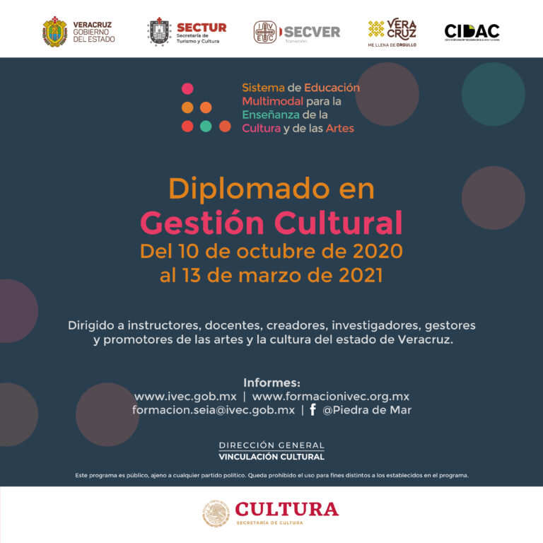 Convoca IVEC a la segunda edición del Diplomado en Gestión Cultural