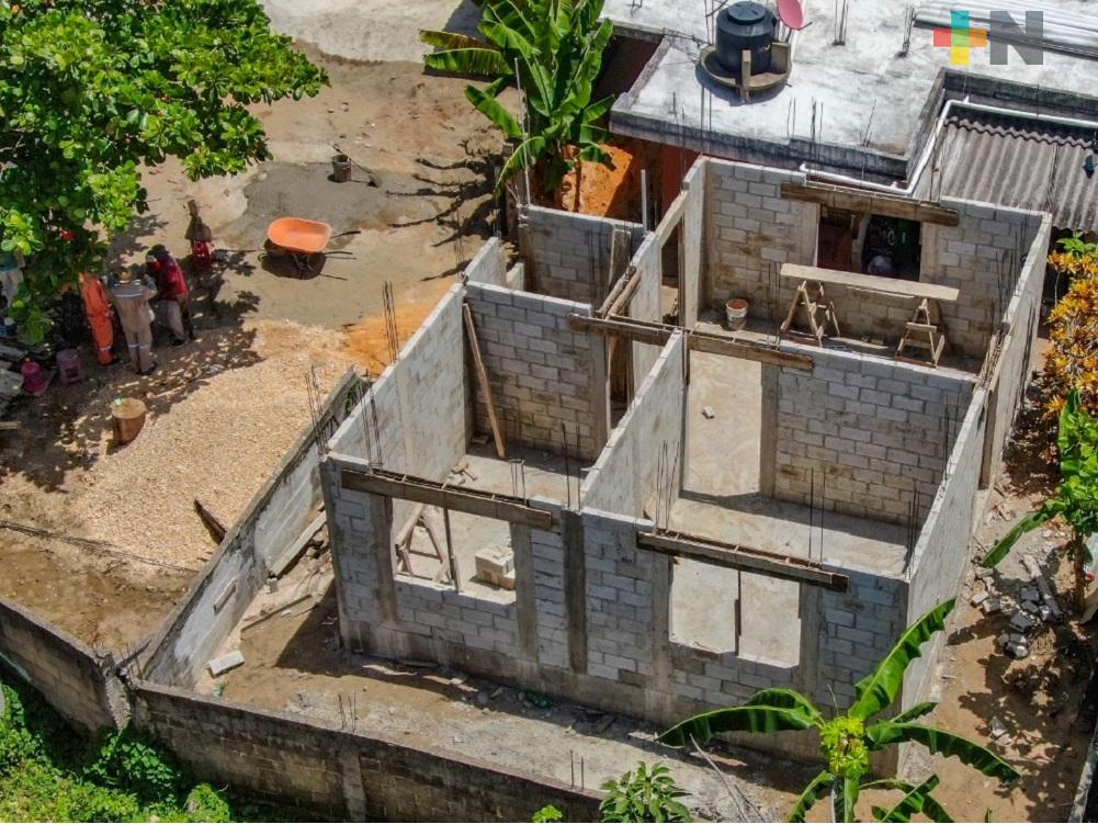 En noviembre quedarán construidas viviendas afectadas por sismos de 2017 y 2018 en Coatzacoalcos