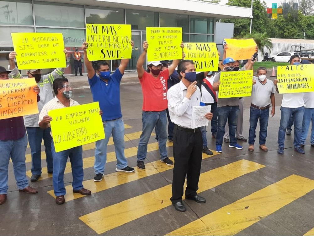 Ex trabajadores de Tamsa piden intervención de la STPS, aseguran fueron despedidos injustificadamente