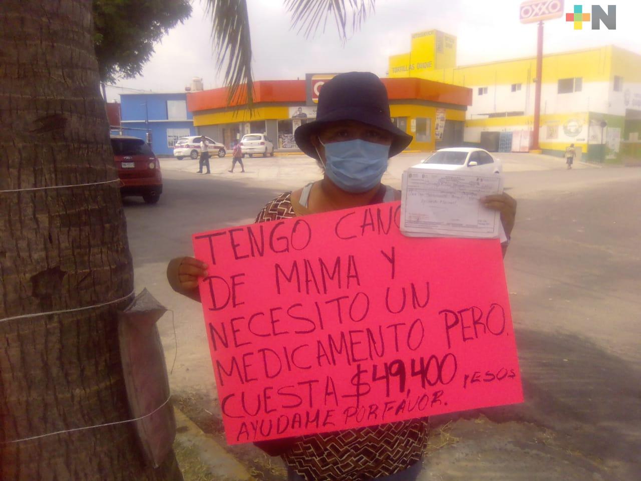Enferma de cáncer de mama pide apoyo para comprar medicina