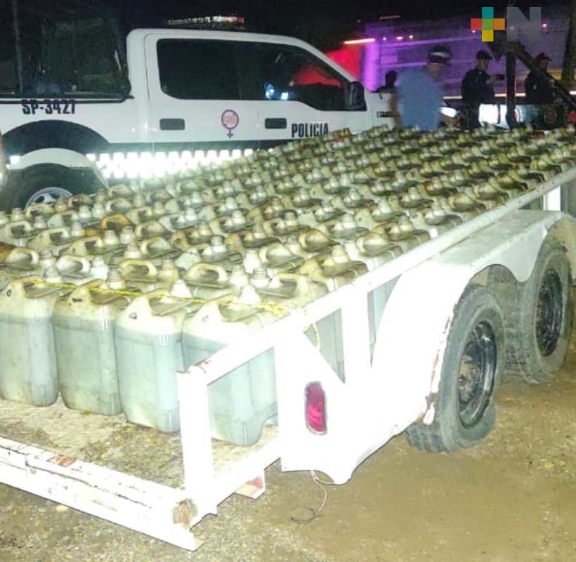 Asegura SSP seis tomas clandestinas y recupera 2 mil litros de hidrocarburo en cinco municipios