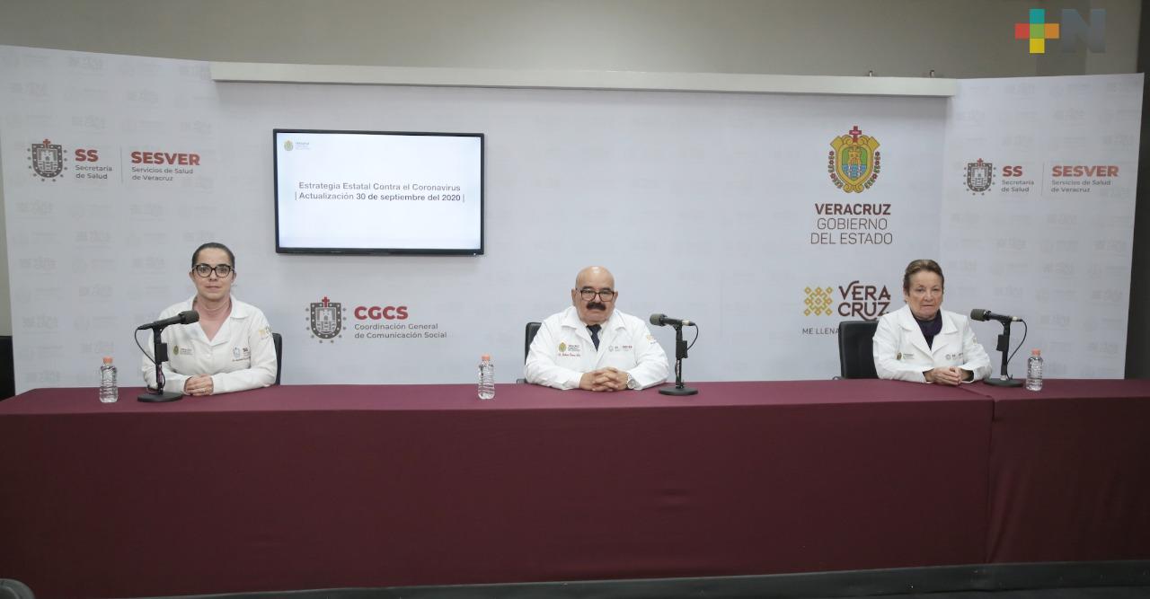 Se registran 58 casos nuevos de Covid-19 en Veracruz