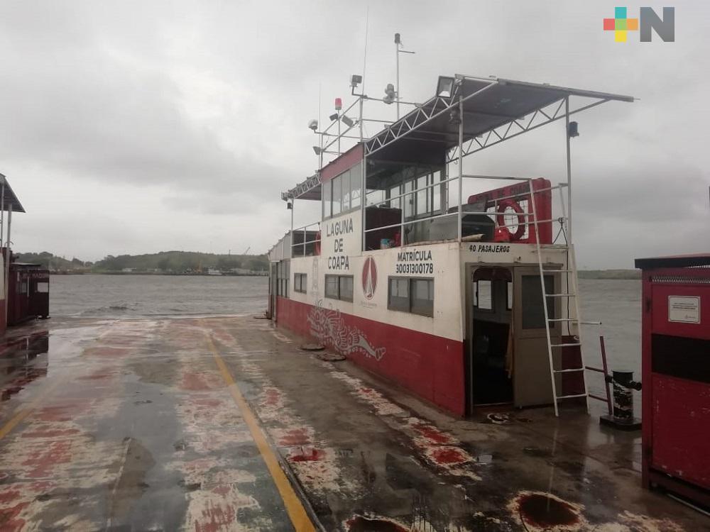 Por ingreso de Frente Frío 4 suspenden servicio fluvial de lanchas y transbordadores en Coatzacoalcos y Villa Allende