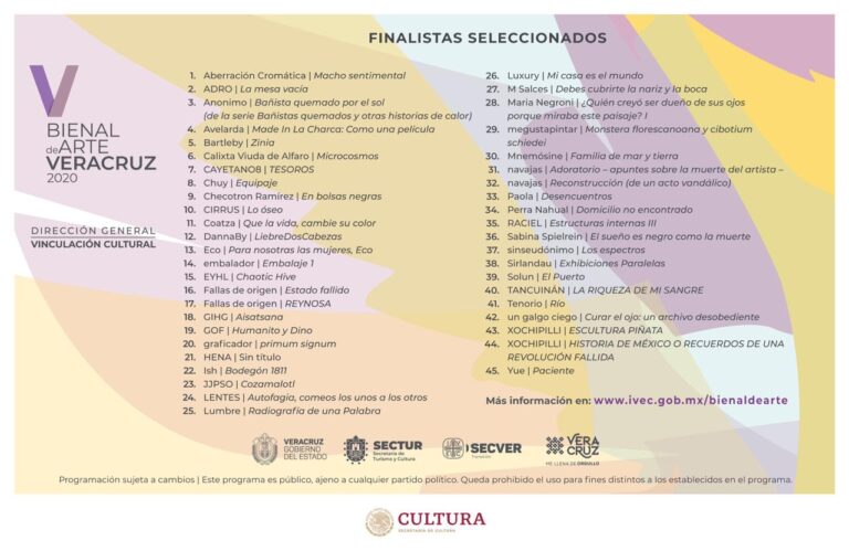 Presenta IVEC resultados de la V Bienal de Arte Veracruz 2020