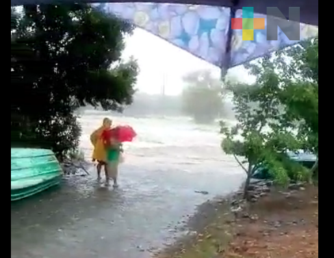 Lluvias aumentan considerablemente caudal de ríos y arroyos en zona norte de Veracruz