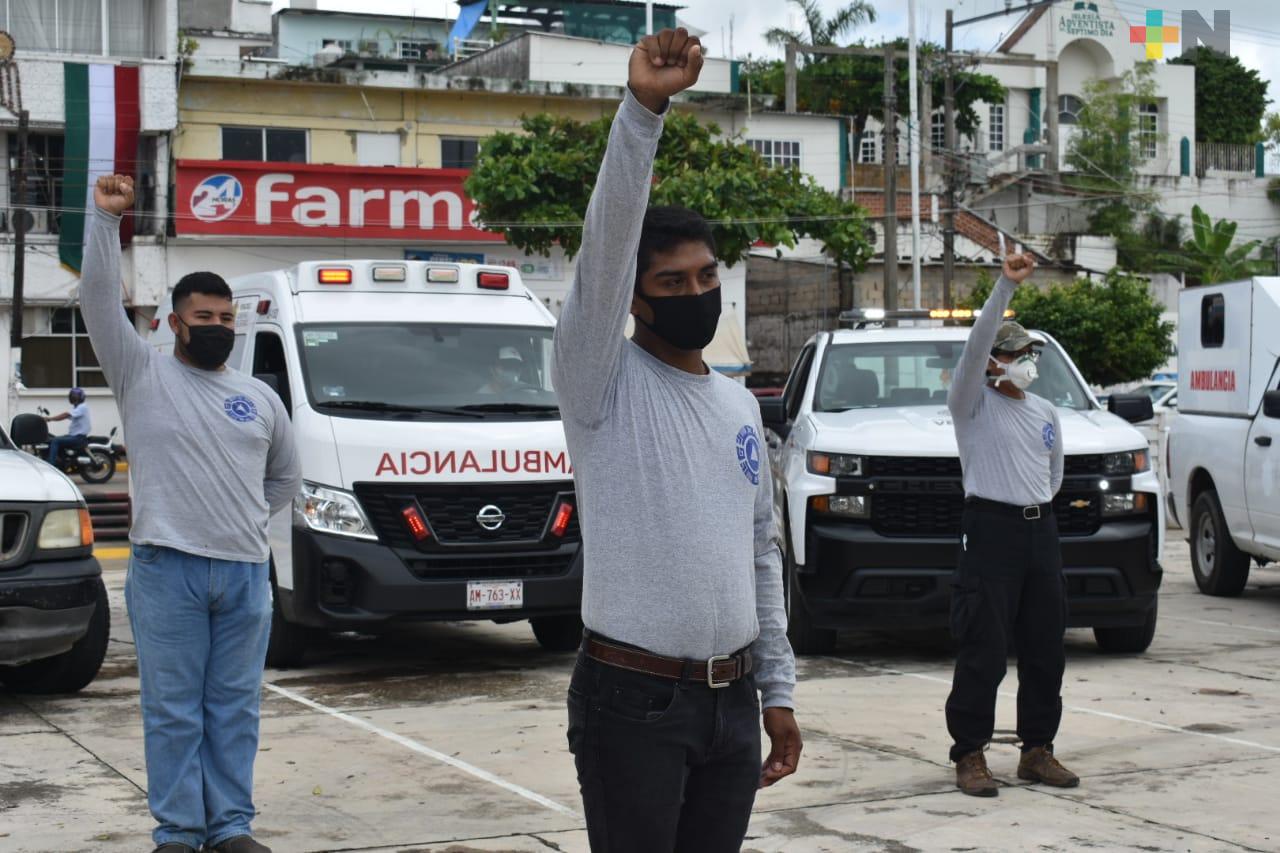 Conmemoran 35 aniversario de Protección Civil en Coatzacoalcos