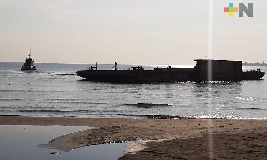 Sin daños al Sistema Arrecifal Veracruzano tras encallamientos de embarcaciones en playa Villa del Mar