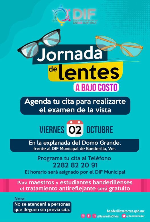 DIF de Banderilla inicia programa “Protección visual a distancia”