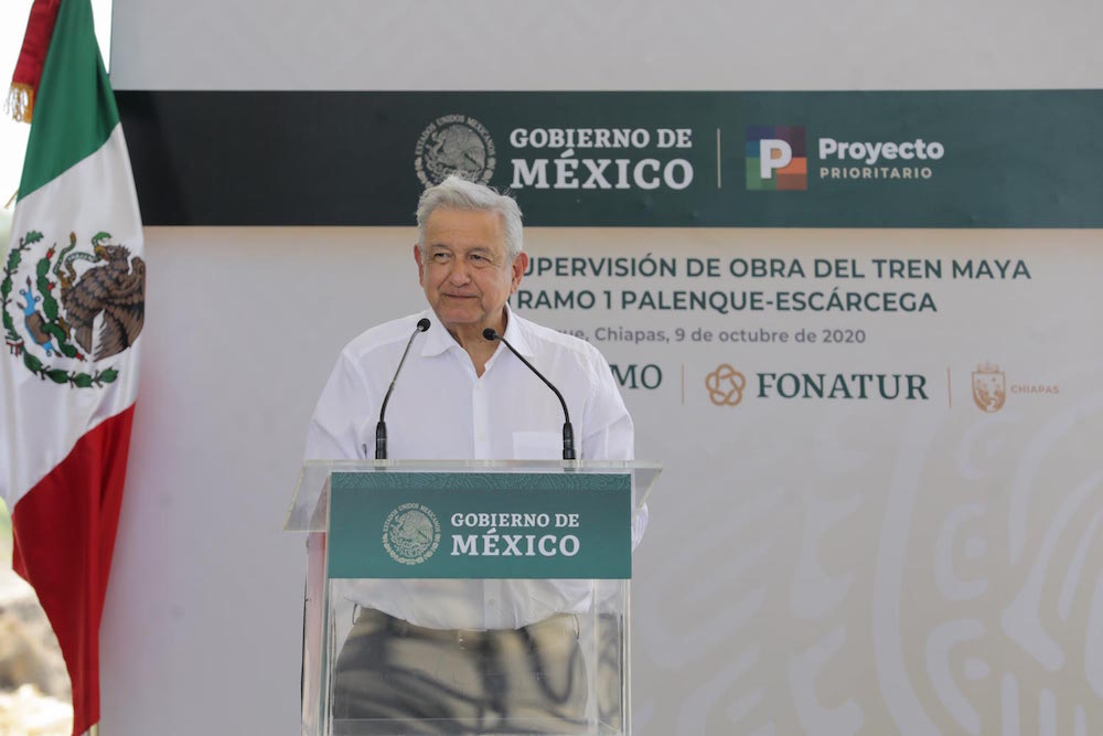 Presidente anuncia conclusión de 14 kilómetros del tramo 1 del Tren Maya en diciembre de 2020
