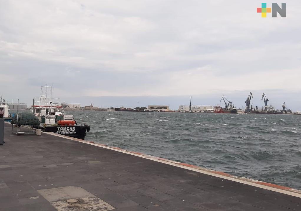 Por el Frente Frío 51 cerraron navegación menor en el puerto de Veracruz