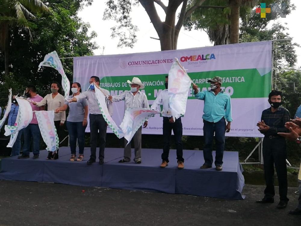 Dan banderazo de inicio a rehabilitación de carretera Omealca-Matatenatito