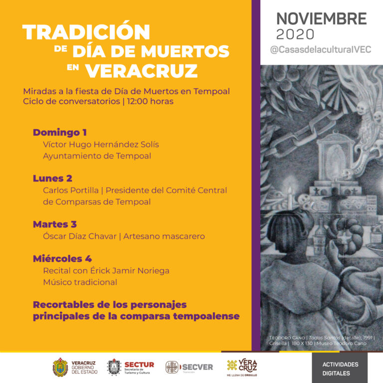 IVEC presenta ciclo de charlas sobre la Fiesta de Día de Muertos en Tempoal