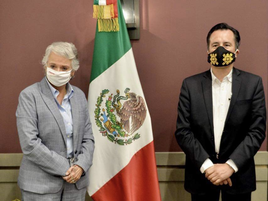 Sostiene Gobernador de Veracruz reunión con Olga Sánchez Cordero