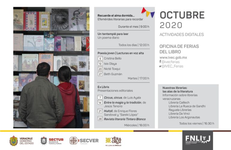 Continúa IVEC con actividades de difusión del libro y la lectura en octubre